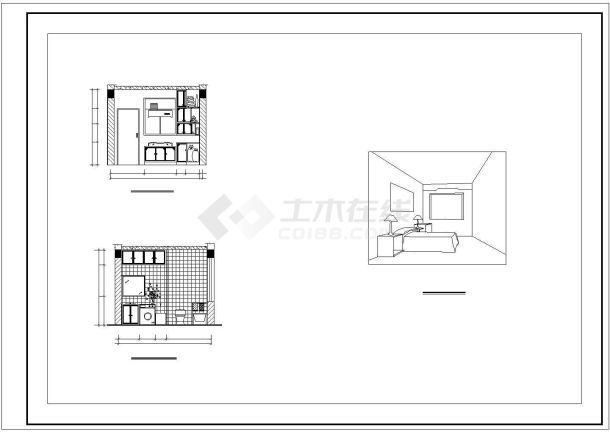 两套小康住宅完整装修cad设计图纸-图一