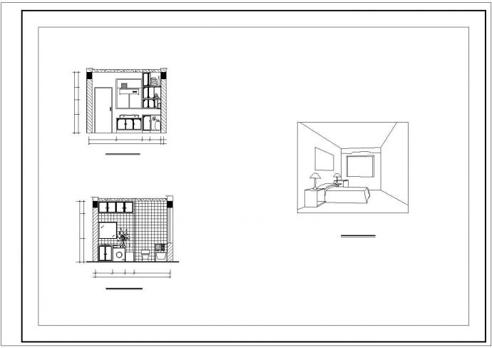 两套小康住宅完整装修cad设计图纸_图1