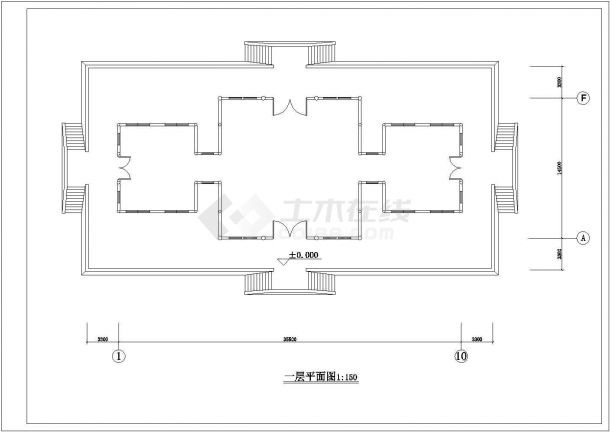 汉代某庄王阁建筑方案图.纸详细设计施工全套CAD图纸-图二