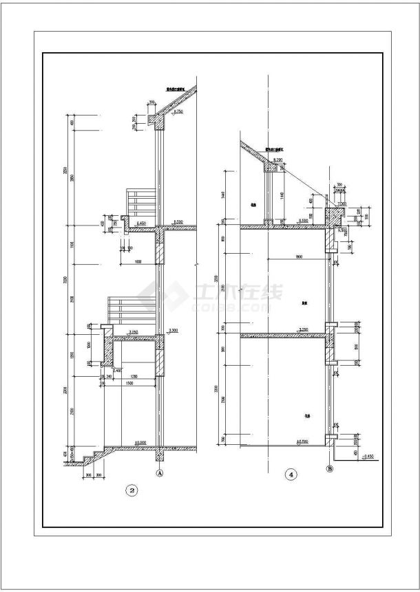 3层474.19平米框混结构别墅建施-图二