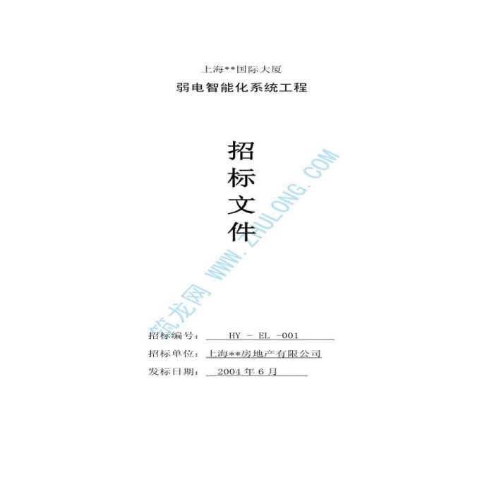 上海弱电智能化系统工程招标文件实例_图1