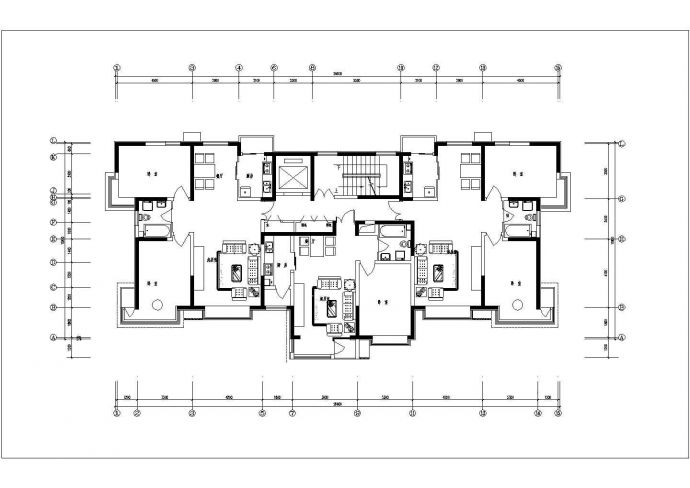 汾阳市某新建小区100-135平米的热门户型设计CAD图纸（3张）_图1