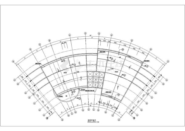 嘉兴市某小区1100平米3层框架结构社区会所建筑设计CAD图纸-图一