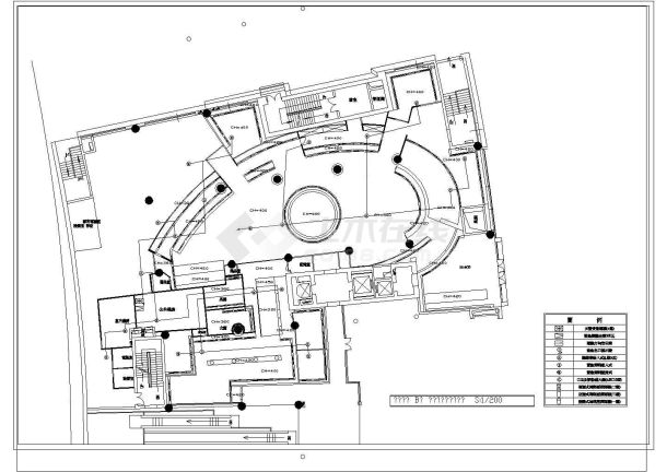 中关村餐厅建筑CAD施工设计图纸-图一