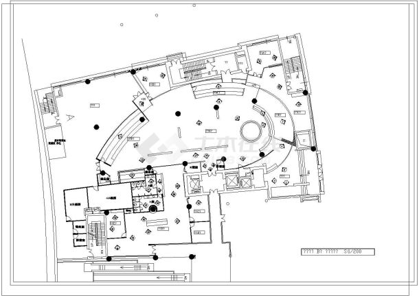 中关村餐厅建筑CAD施工设计图纸-图二