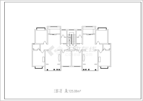 宿迁洋河某小区施工CAD图-图二