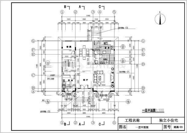 某豪华欧式别墅图纸详细设计施工全套CAD图纸-图一