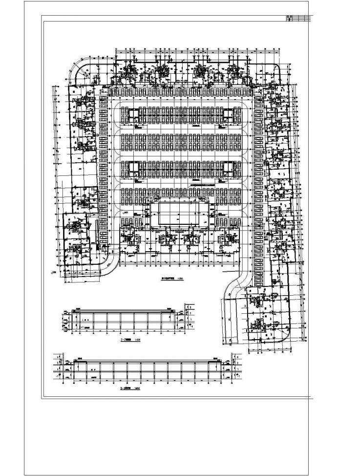 某超市车库建筑施工CAD设计图纸_图1