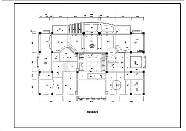 某豪宅建筑图纸详细设计施工全套CAD图纸-图一