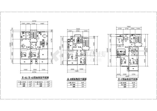 滦州市某在建小区热门的在售户型设计CAD图纸（16张）-图二