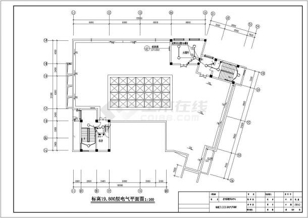 某老年保健活动中心电气设计CAD施工图-图一