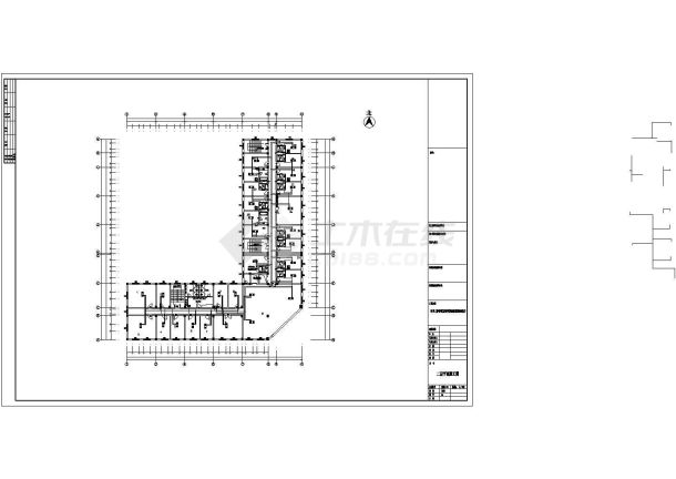 办公楼设计_清华大学内部某6层办公楼空调工程全套设计CAD图纸-图一