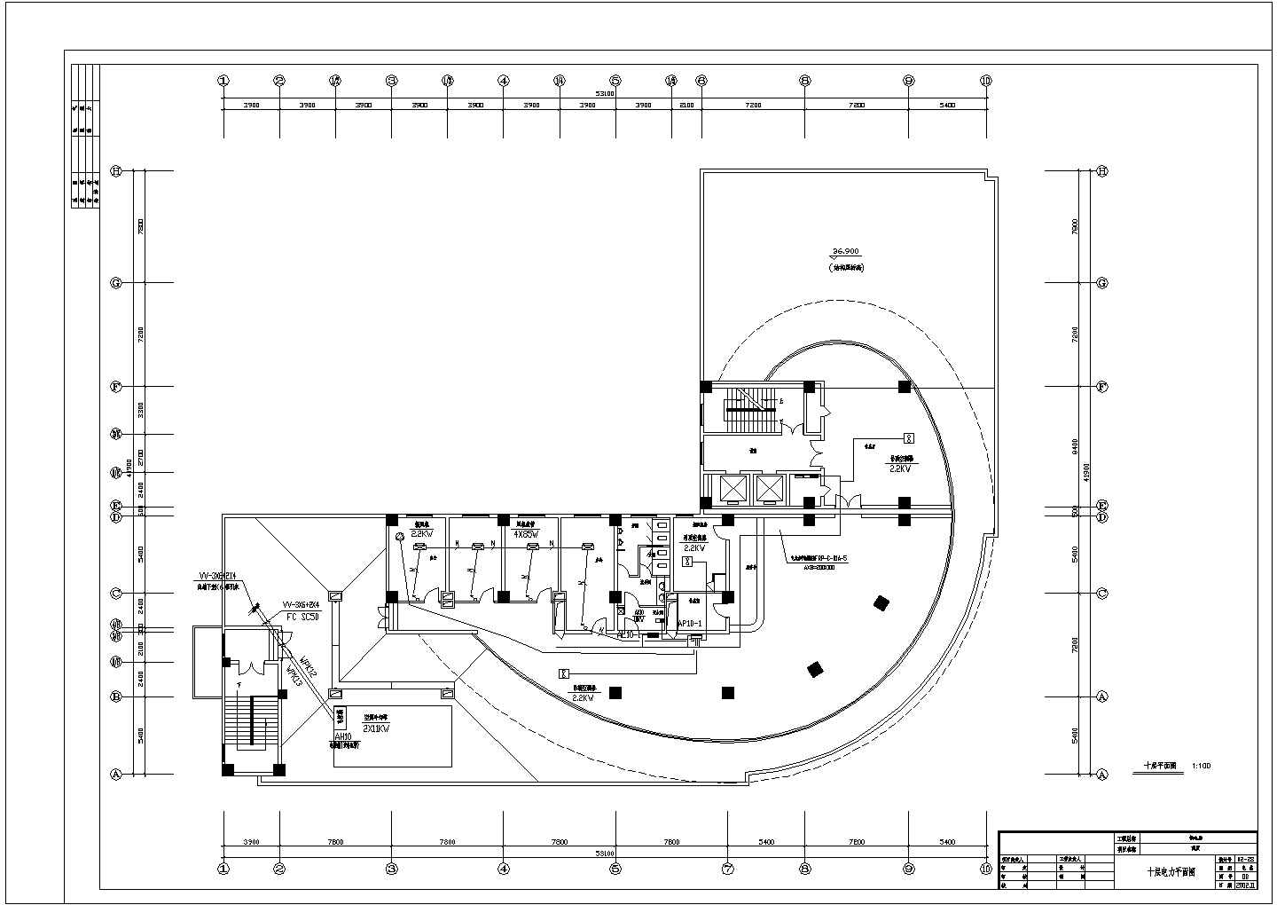 某商务大厦电气施工全套完整大样图CAD总体规划