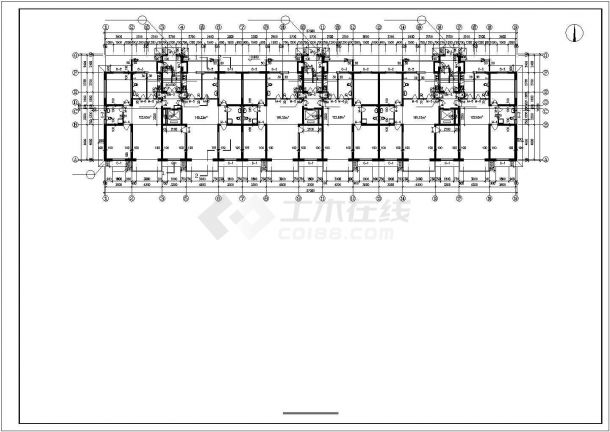 某小区大型14+1层框架结构住宅楼设计CAD图纸-图二