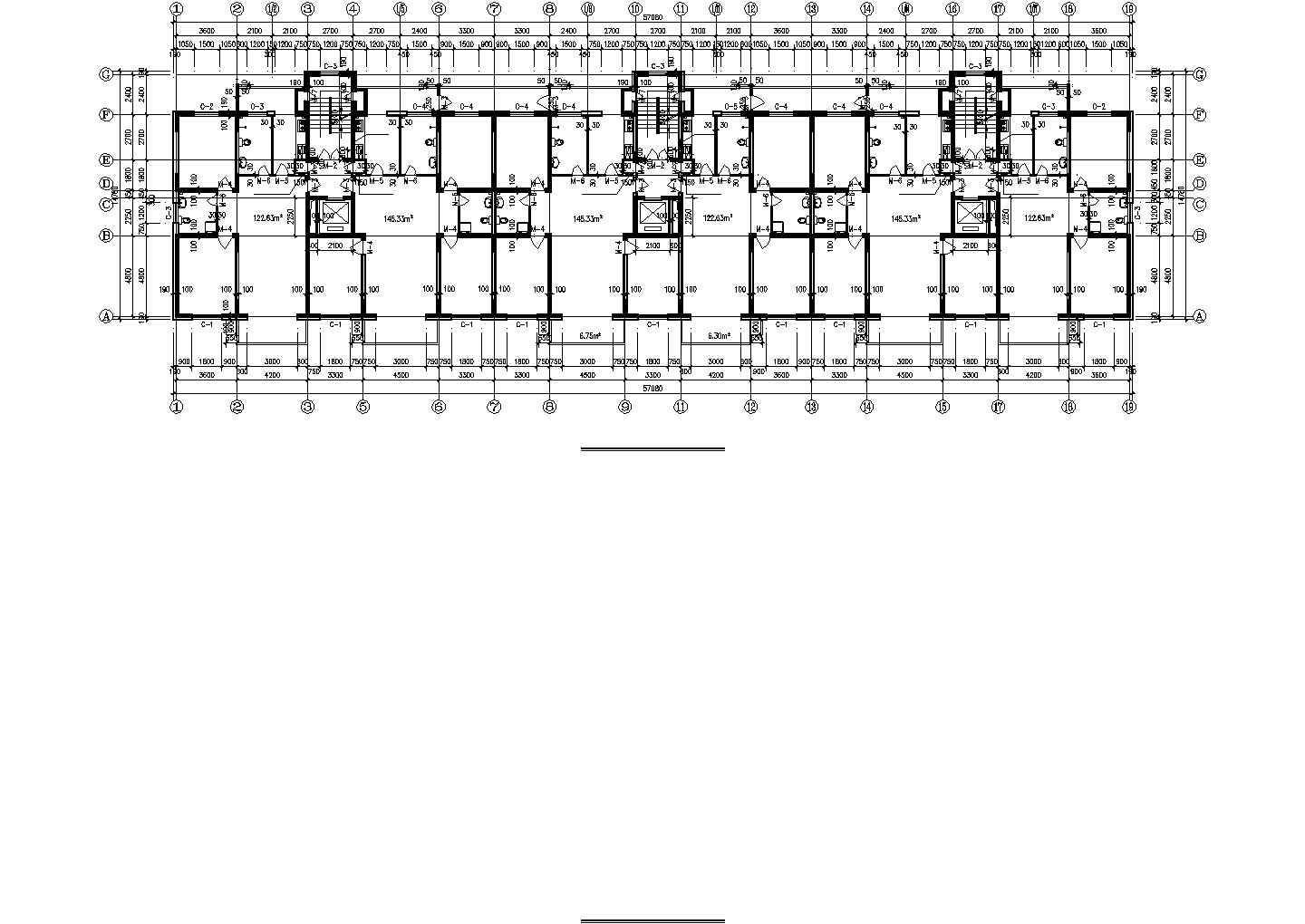 某小区大型14+1层框架结构住宅楼设计CAD图纸