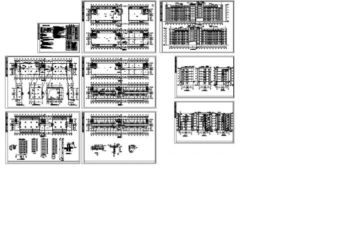 6856平方米五层办公楼建筑的施工图CAD版本_图1