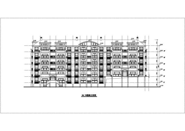 某小区7层混合结构住宅楼平立面设计CAD图纸（含架空层）-图一