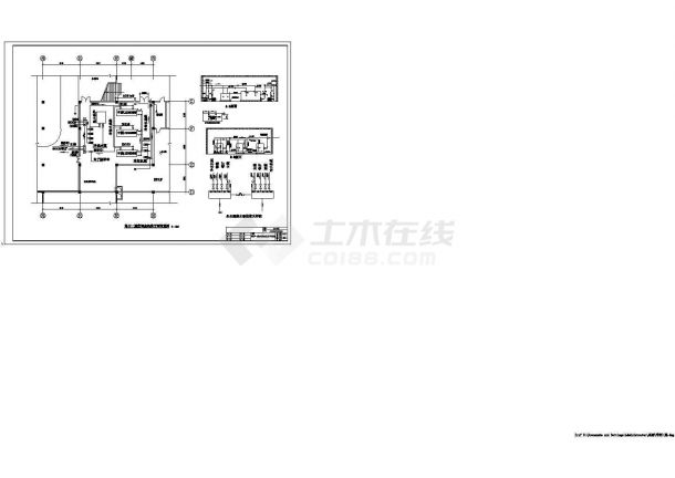 重庆市北碚区金山大厦空调系统全套设计CAD图纸-图一
