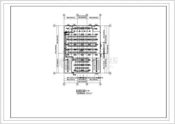 某三层文化站建筑设计施工CAD图纸-图一