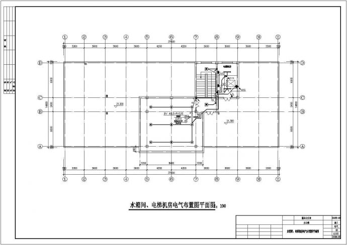某办公楼设计CAD完整详细平面图纸_图1