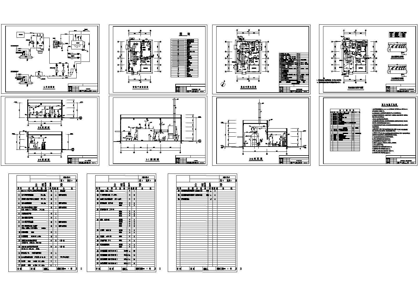 4吨燃煤锅炉房设计cad施工图