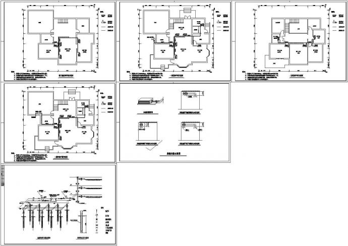 某三层别墅地源热泵设计cad施工图纸_图1