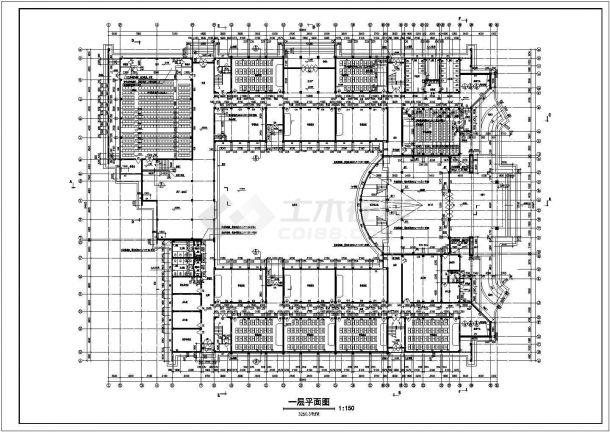 某地5层学校教学楼全套建筑施工图CAD-图一