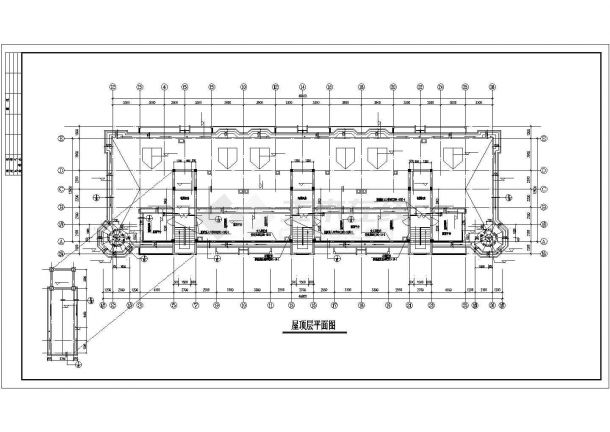 某中型11层框混结构商住楼建筑CAD设计图纸（1-2层商用）-图二