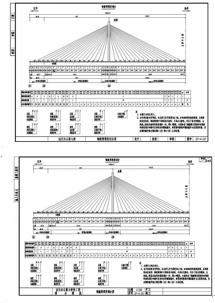 公路跨长江特大组合体系桥梁钢箱梁梁段划分节点详图设计_图1