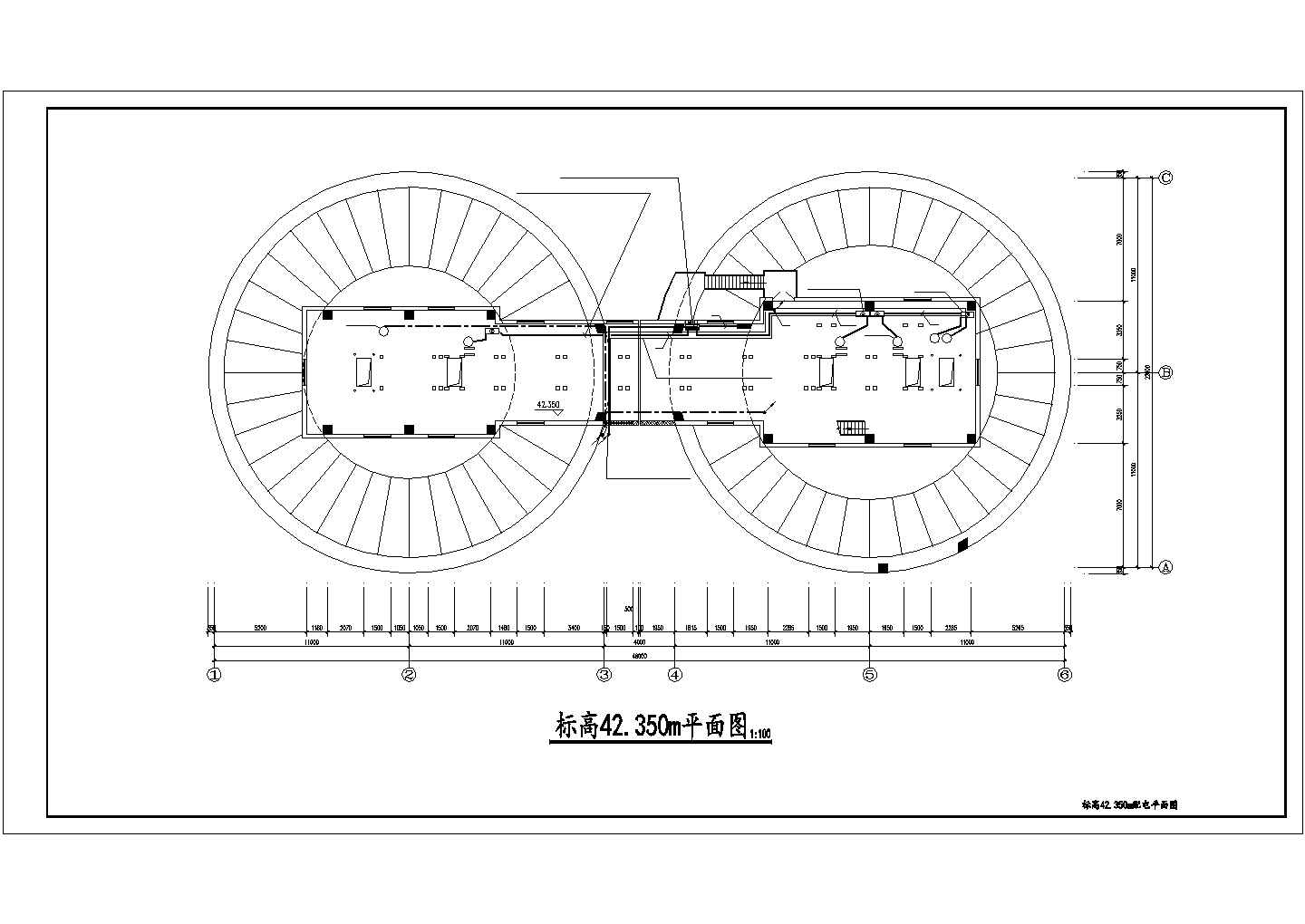 某煤仓配电照明设计CAD完整详细平面图纸