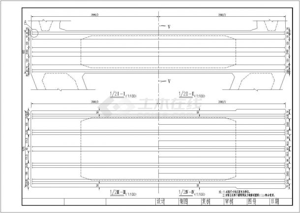 主跨500米PC斜拉桥主桥下部北塔下横梁预应力钢筋布置节点详图设计-图一