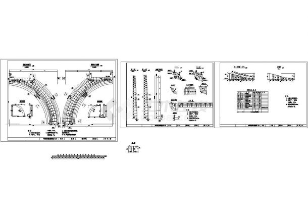 80+80米双孔预应力混凝土部分斜拉桥墩身圆弧段模板节点详图设计-图二