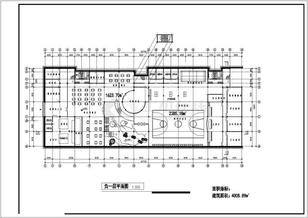 教学楼综合楼建筑方案图CAD-图一
