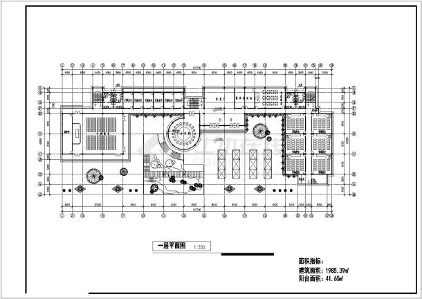 教学楼综合楼建筑方案图CAD-图二