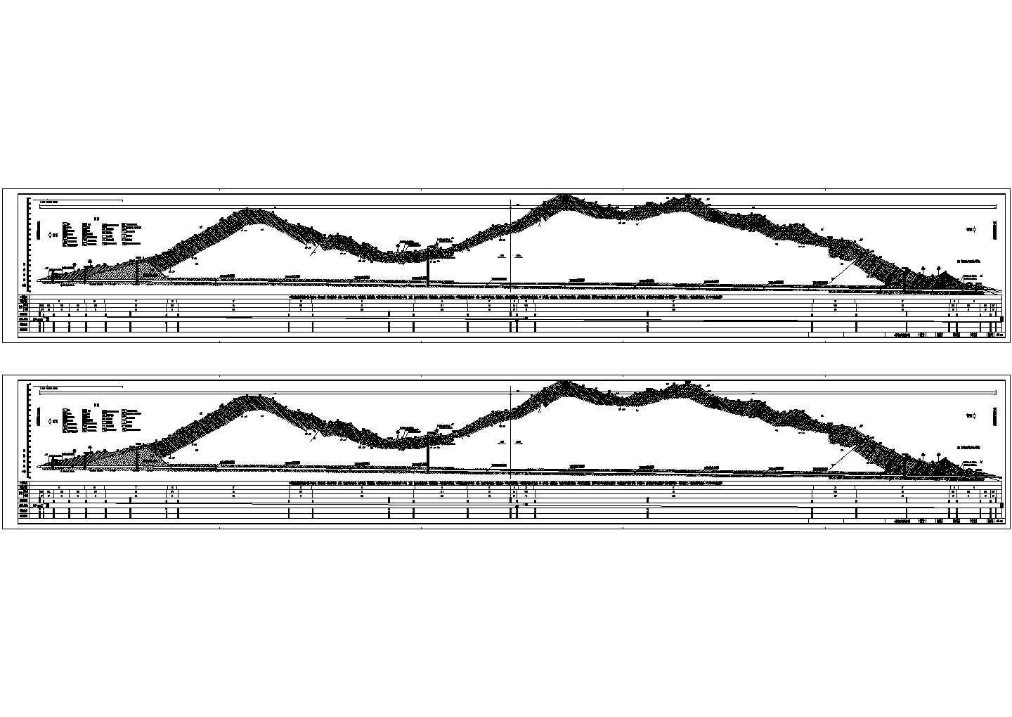 双线分离式隧道右线纵断面节点详图设计