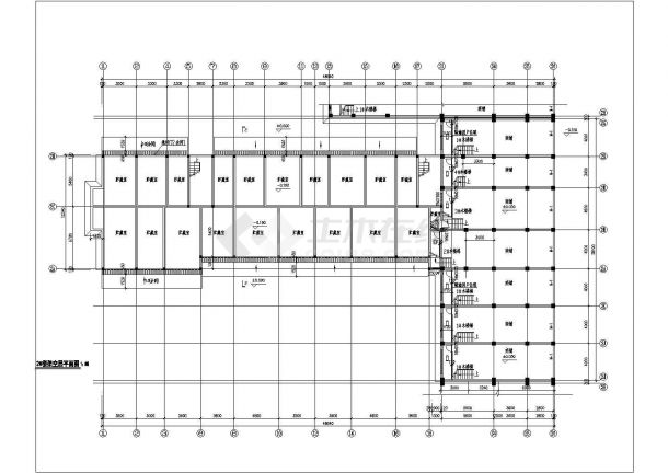 某地多层底商住宅楼建筑设计cad施工图-图二