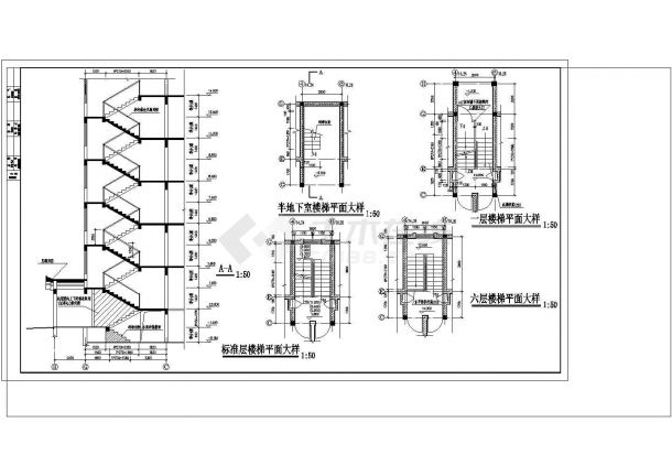 某多层住宅楼建筑详细设计cad施工图-图二