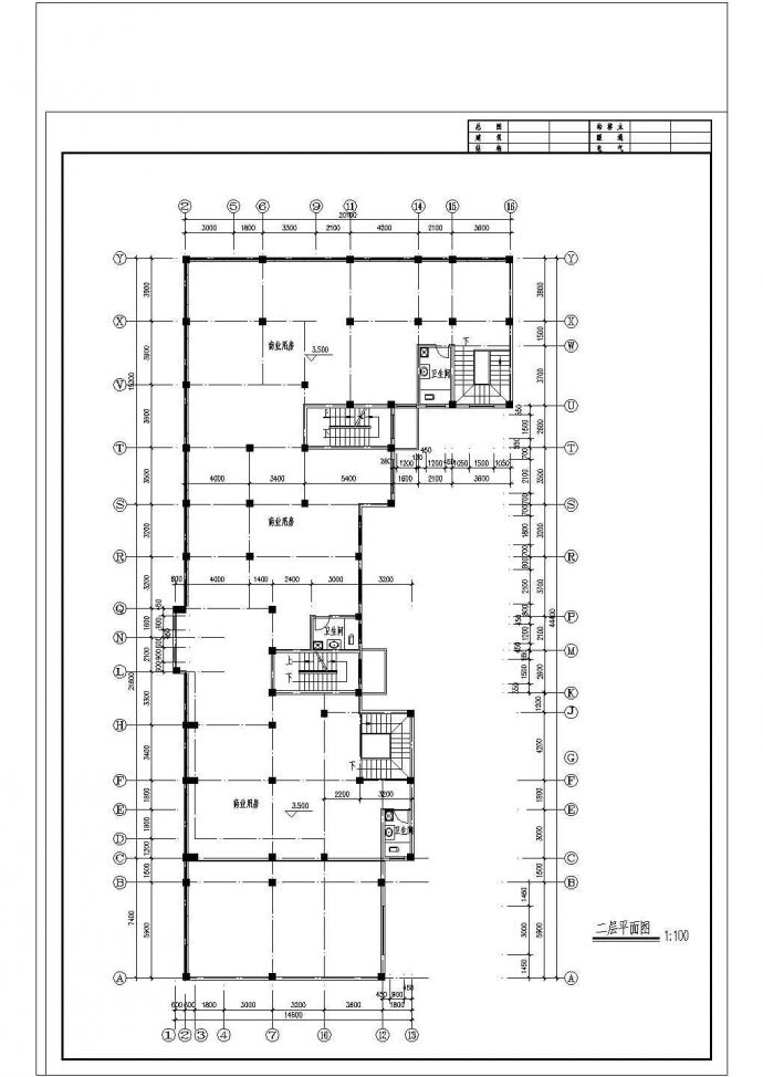 某五层住宅楼建筑设计cad施工图_图1