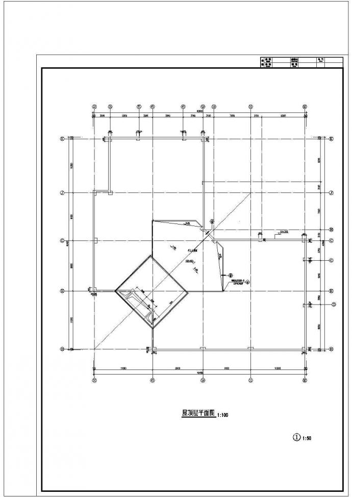 某国际大厦建筑方案详细设计cad施工图_图1