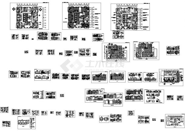 桑拿装修设计施工CAD全套图纸-图一