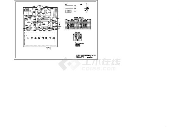 攀枝花市文景路某小型污水处理厂全套设计CAD图纸-图二