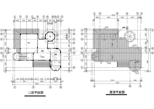 某市多套豪华别墅建筑施工CAD详图-图一