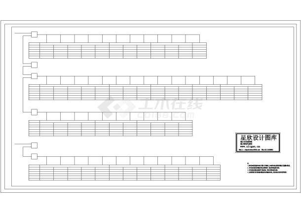 某地总图电力接线施工cad图纸，共一份资料-图二