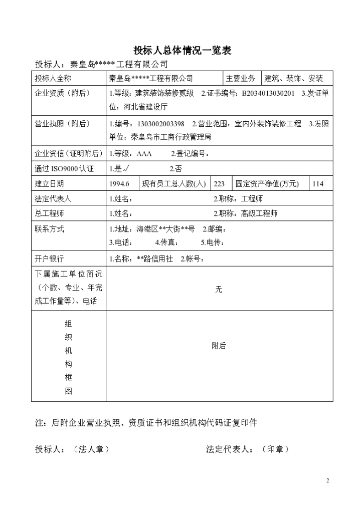 [秦皇岛]宾馆装修改造工程施工设计（投标）-图二