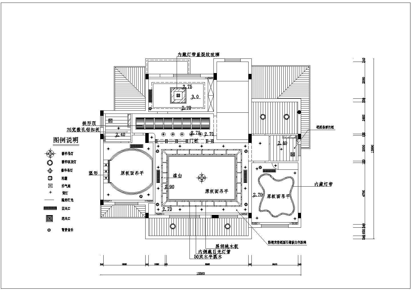 2层框架结构现代化高档别墅全套装修装饰设计CAD图纸