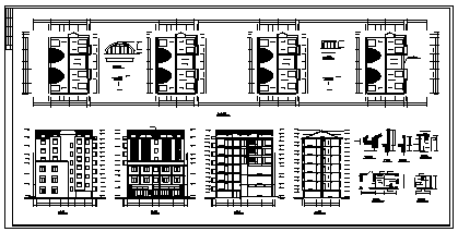 某市六层框架结构沿街商业住宅楼建筑结构施工cad图纸_图1