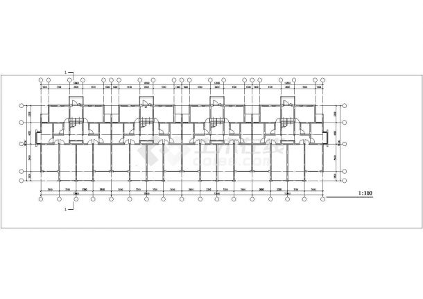 5700平米7层砖混结构住宅楼平立面设计CAD图纸（含阁楼和半地下室）-图二