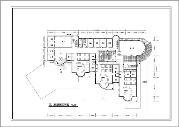 某地2层6班幼儿园建筑施工图cad