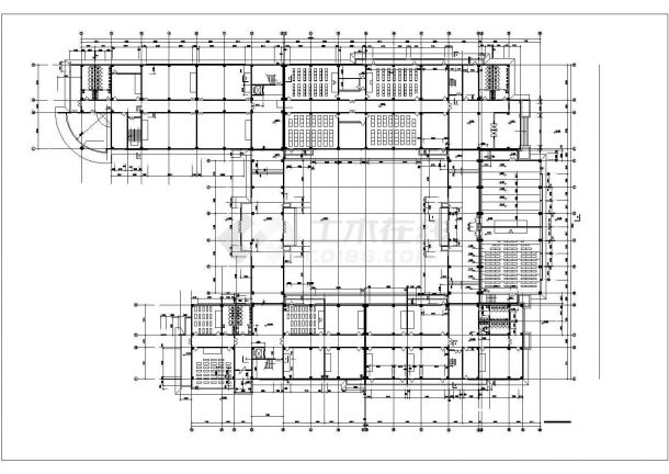 某大学6层教学楼方案设计图-图一