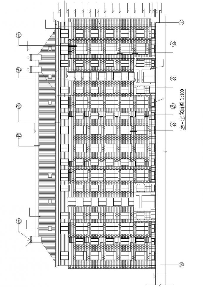 广州市某现代化小区7层砖混结构住宅楼建筑设计CAD图纸（3套方案）_图1